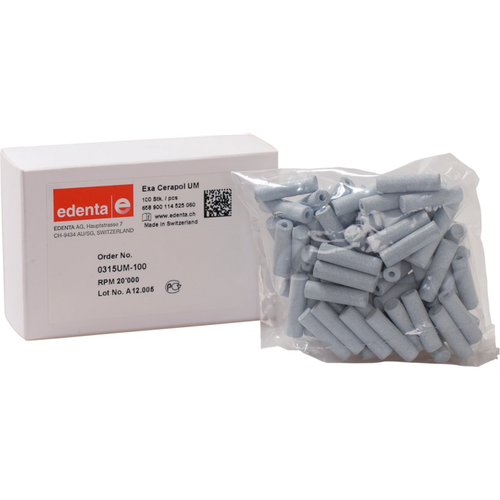 Exa Cerapol Pack of 100 pieces unmounted, light gray, figure 114, 22 mm, ISO 060