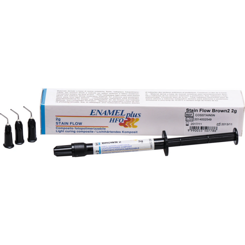 ENAMEL plus® HFO Stain Syringe 2 g dark brown