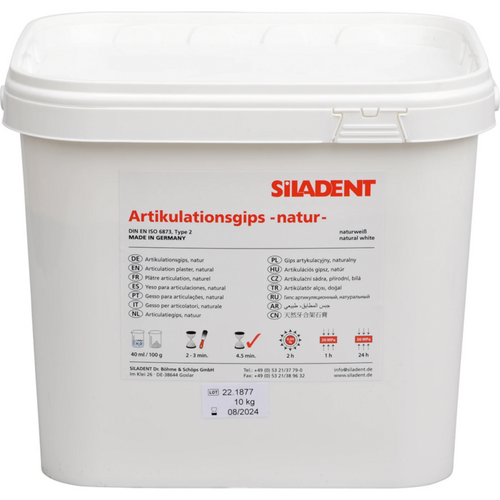 Articulating plaster nature Bucket 10 kg plaster natural white