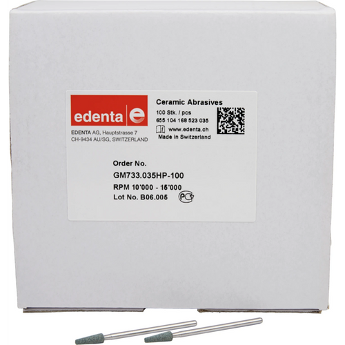 Ceramic grinders G Pack of 100 pieces green medium, HP, figure 168, 10.5 mm, ISO 035