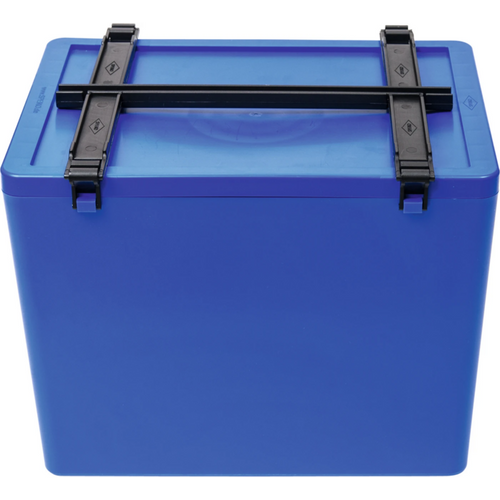 Laboratory container Container with lid and handle, size 4, blue