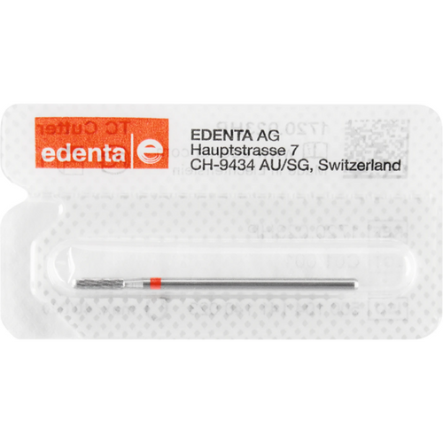 Carbide milling cutter, ground 20 Piece Cross serration, red fine, HP, figure 141, 8 mm, ISO 023