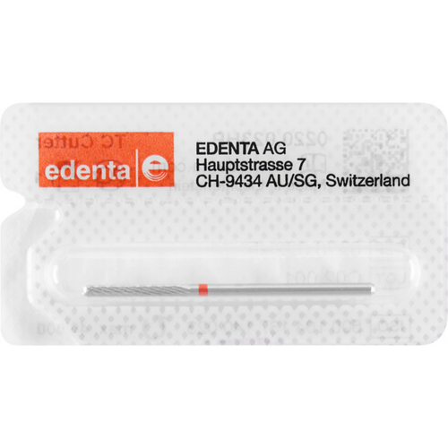 Carbide milling cutter, ground 20 Piece cross serration, red fine, HP, figure 137, 16 mm, ISO 023