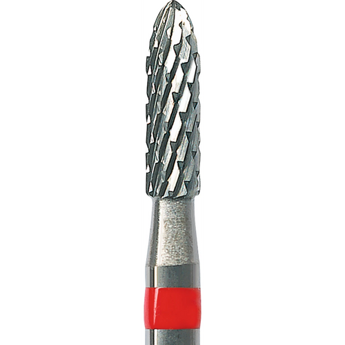 Carbide milling cutter, ground 20 Piece Cross serration, red fine, HP, Figure 289, 8 mm, ISO 023