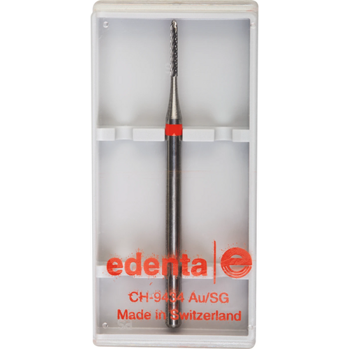 Carbide milling cutter, ground 20 Piece Cross serration, red fine, HP, Figure 292, 8 mm, ISO 010