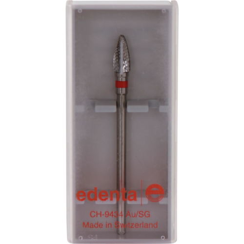 Carbide milling cutter, ground 20 Piece cross serration, red fine, HP, figure 257, 9 mm, ISO 040