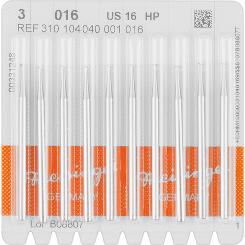Steel drill 3 Pack of 10 pieces HP, figure 040, 0.4 mm, ISO 016