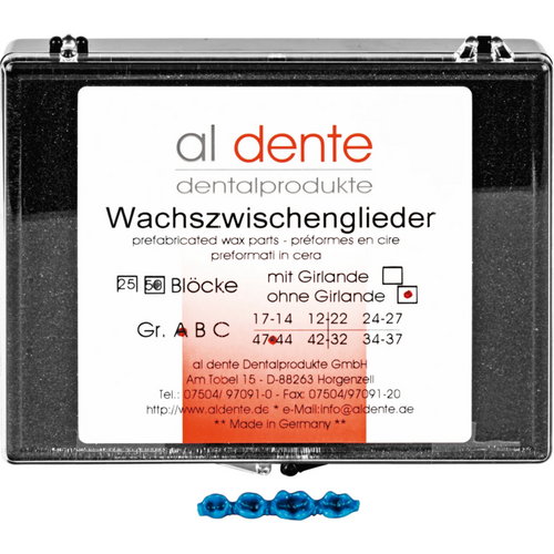 Wax blocks without garland Pack of 50 pieces size A, 44-47