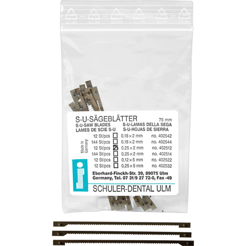Saw blades Pack of 12 pieces 0.25 x 2 x 75 mm