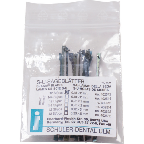 Saw blades Pack of 12 pieces 0.18 x 2 x 75 mm