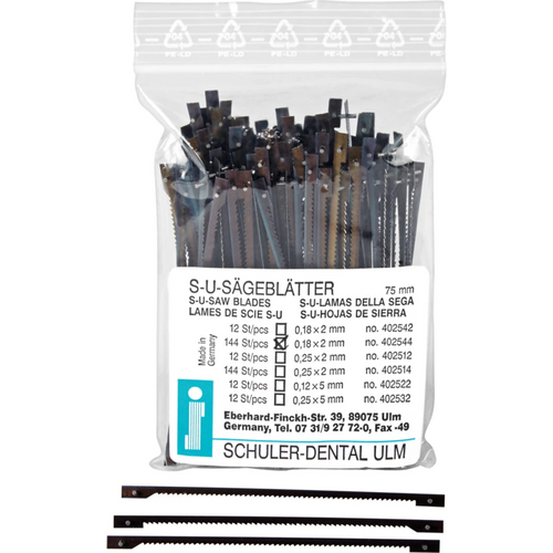Saw blades Pack of 144 pieces 0.18 x 2 x 75 mm