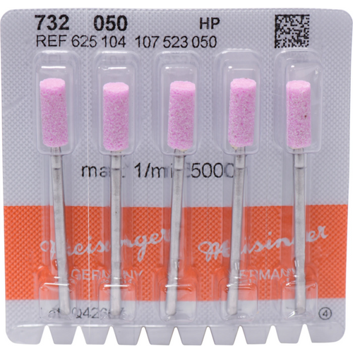 Ceramic grinder 732 Pack of 5 pieces pink coarse, HP, figure 107, 12.5 mm, ISO 050