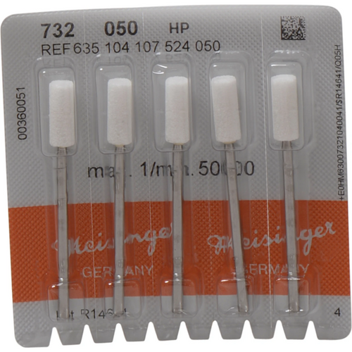 Ceramic grinder 732 Pack of 5 pieces white coarse, figure 107, 12.5 mm, ISO 050