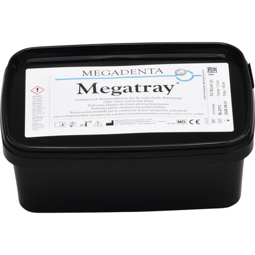 MEGATRAY spoon plates Pack of 100 pieces upper jaw, blue