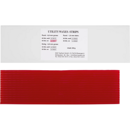 KKD® Utility Wax Strips Pack of 95 strips red, 4.8 mm