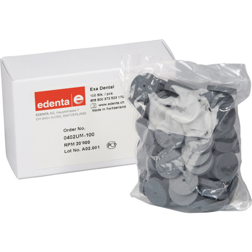 Exa Dental Pack of 100 pieces unmounted, black coarse, figure 372, 3 mm, ISO 170
