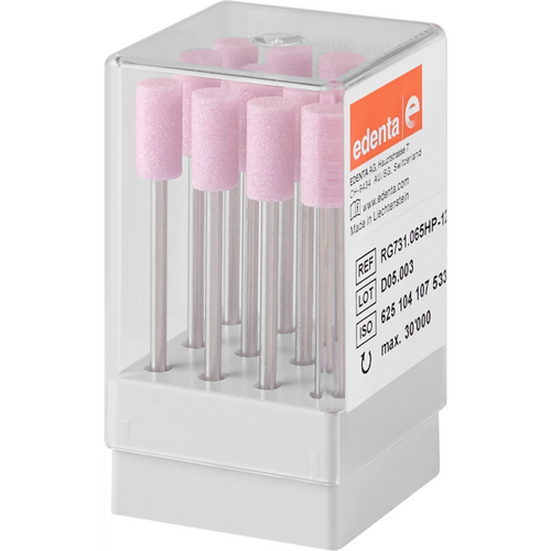 Ceramic grinders R Pack of 12 pieces pink coarse, HP, figure 107, 13 mm, ISO 065