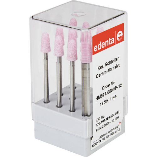 Ceramic grinders R Pack of 12 pieces pink medium, HP, figure 199, 10 mm, ISO 050