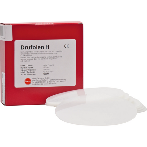 DRUFOLEN H Pack of 40 pieces Ø 120 mm, natural, thickness 0.6 mm