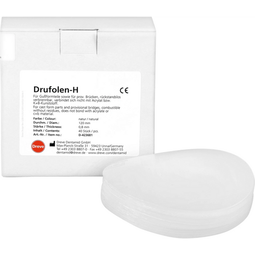 DRUFOLEN H Pack of 40 pieces Ø 120 mm, natural, thickness 0.8 mm