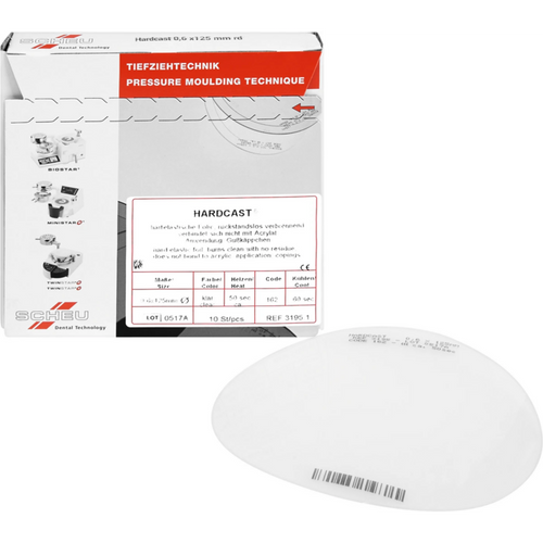 HARDCAST® Pack of 10 pieces round Ø 125 mm, thickness 0.6 mm