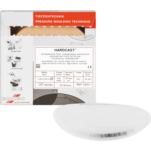 HARDCAST® Pack of 10 pieces round Ø 125 mm, thickness 0.8 mm