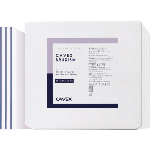 Cavex Bruxism Pack of 25 pieces transparent, thickness 2 mm