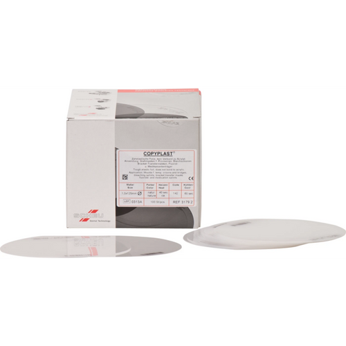 COPYPLAST® Pack of 100 pieces round, Ø 125 mm, thickness 1 mm