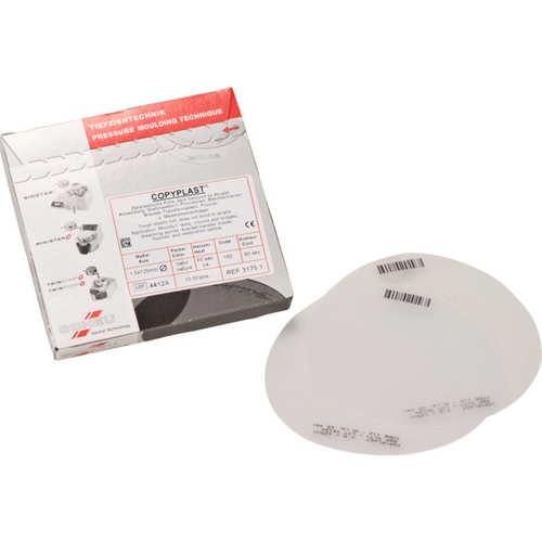 COPYPLAST® Pack of 10 pieces round, Ø 125 mm, thickness 1.5 mm