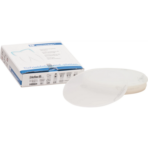 Erkoflex 95 Pack of 10 pieces transparent, Ø 125 mm, thickness 2.5 mm