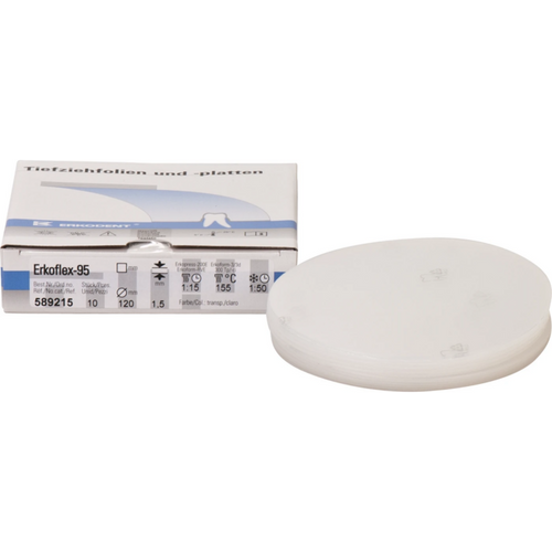 Erkoflex 95 Pack of 10 pieces transparent, Ø 120 mm, thickness 1.5 mm