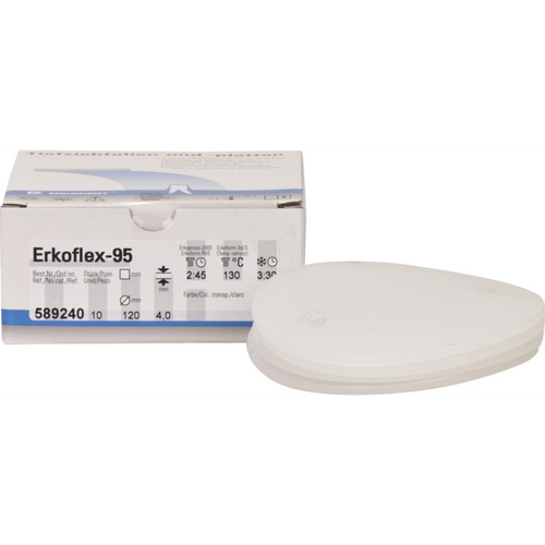 Erkoflex 95 Pack of 10 pieces transparent, Ø 120 mm, thickness 4 mm