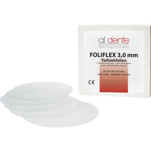 Foliflex Pack of 10 pieces transparent, Ø 120 mm, thickness 3 mm