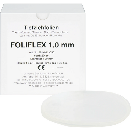 Foliflex Pack of 20 pieces transparent, Ø 120 mm, thickness 1 mm