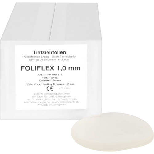Foliflex Pack of 100 pieces transparent, Ø 120 mm, thickness 1 mm