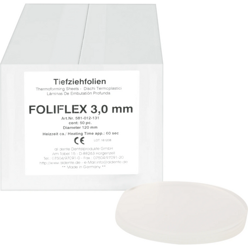 Foliflex Pack of 50 pieces transparent, Ø 120 mm, thickness 3 mm