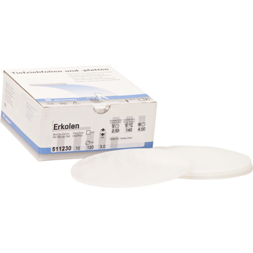 Erkolen Pack of 10 pieces transparent, Ø 120 mm, thickness 3 mm