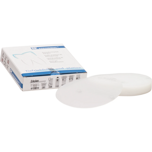 Erkolen Pack of 20 pieces transparent, Ø 125 mm, thickness 1 mm