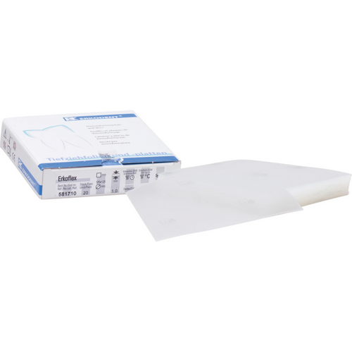 Erkoflex transparent Pack of 20 pieces transparent, 125 x 125 mm, thickness 1 mm