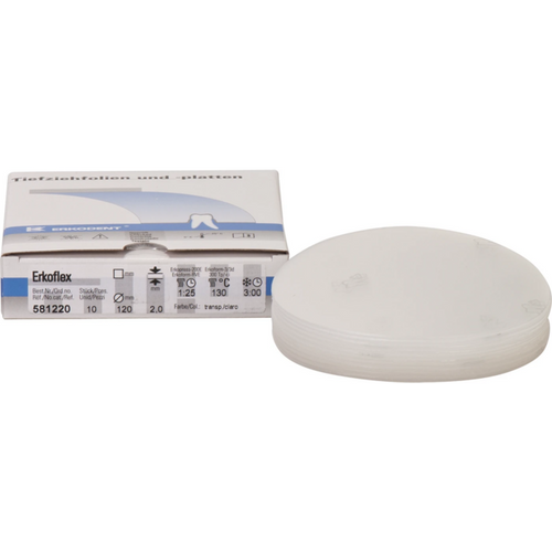 Erkoflex transparent Pack of 10 pieces transparent, Ø 120 mm, thickness 2 mm