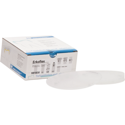 Erkoflex transparent Pack of 10 pieces transparent, Ø 125 mm, thickness 3 mm