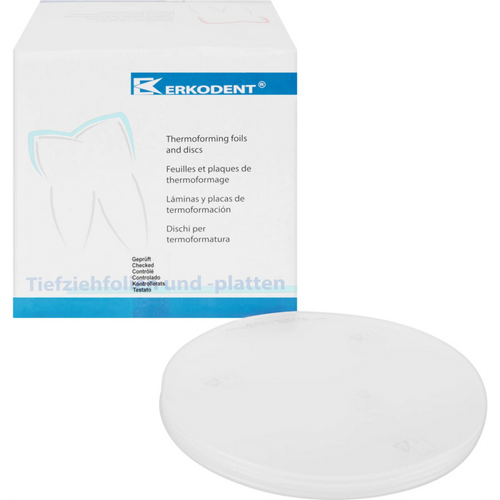 Erkoflex transparent Pack of 50 pieces transparent, Ø 125 mm, thickness 2 mm