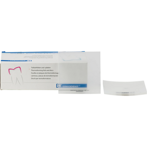 Erkoflex transparent Pack of 50 pieces transparent, 125 x 125 mm, thickness 2 mm