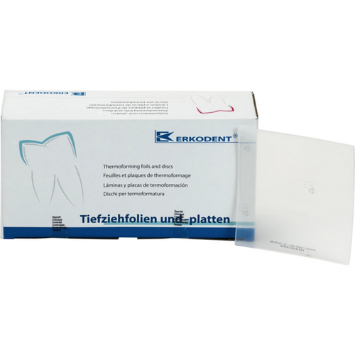 Erkoflex transparent Pack of 50 pieces transparent, 125 x 125 mm, thickness 3 mm