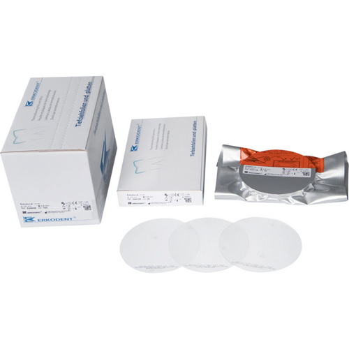 Erkodur-al Pack of 100 pieces clear, Ø 120 mm, thickness 1 mm