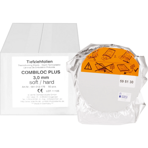 COMBILOC Plus Pack of 50 pieces clear, Ø 120 mm, thickness 3 mm