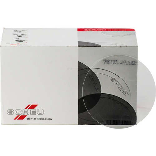 BIOPLAST® Pack of 100 pieces clear, round, Ø 125 mm, thickness 1.5 mm