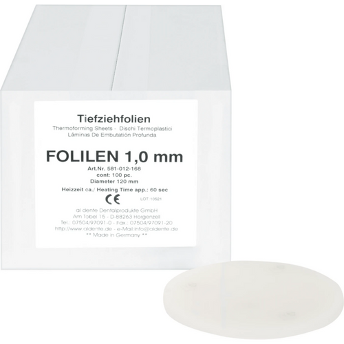 Slides Pack of 100 pieces opaque, Ø 120 mm, thickness 1 mm