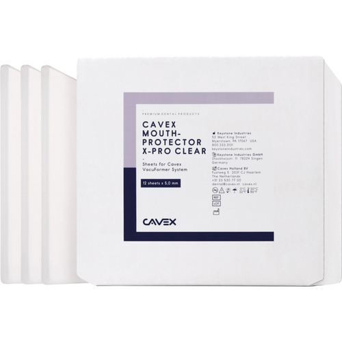 Cavex Mouth Protector X-pro Pack of 15 pieces 5 mm, clear