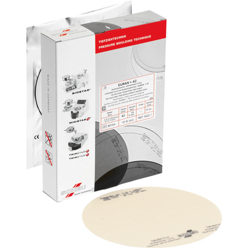 DURAN®+ A2 Pack of 10 pieces Ø 125 mm, thickness 0.5 mm